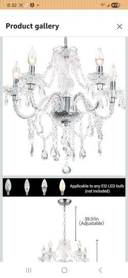 Crystal Chandelier Clear 5 Light $55