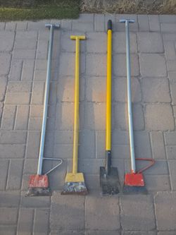 4 Heavy Duty Contractor Floor Scrapers / Flooring Removal Tools