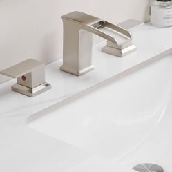 Widespread 2-handle Bathroom Faucet  Nickel F18 
