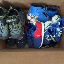 Lot Of Toddler Boys Shoes Sizes 9T-11.5T Light Up Sandals And Rocket Shoes Paw Patrol Dinosaur Puma Ralph Lauren Polo New Balance