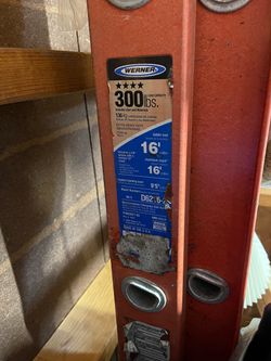 Werner 16ft Fiberglass Ladder 300lb Capacity