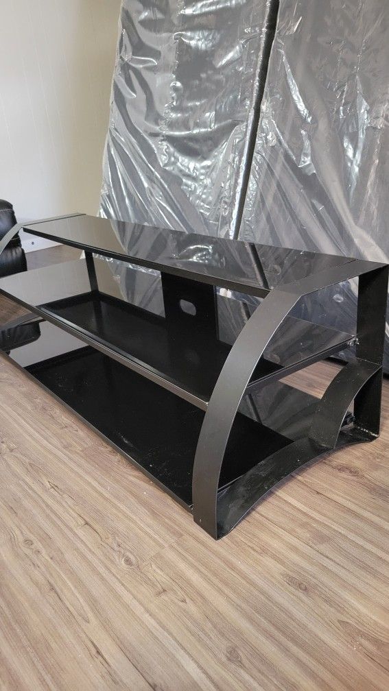 Tv Stand With Glass Shelves