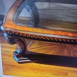Glass Top Coffee Table And End Table