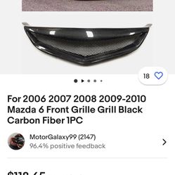 Carbon fiber Grill For 2006-2008 Mazda 6