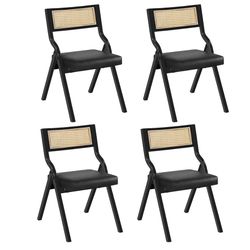 Folding Dining Chairs Upholstered Faux Leather Dining Room Chairs Modern Accent Chairs