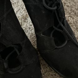 Black Suede Stilettos Size 9