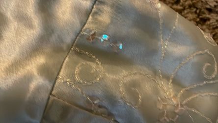 Satin Fabric with Embroidery and Beading