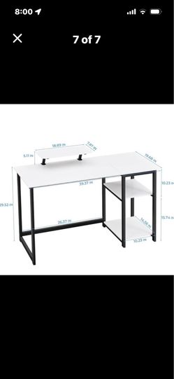 Desk white readjust