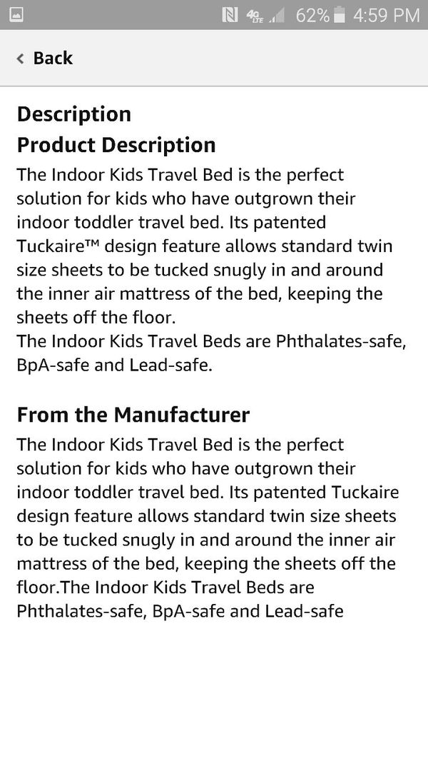 The Shrunks Sleepover Travel Bed Portable Inflatable Air Mattress For Familes Or Home Use White Twin Size 78 By 43 Inches The Shrunks Sleepover Travel Bed Portable Inflatable Air Mattress For Familes Or Home Use White Twin Size 78 By 43 Inches General In
