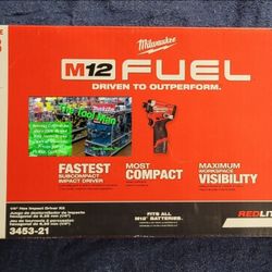 New Milwaukee M12 Fuel 1/4" Hex Impact Driver Kit Brushless Cordless $105 Firm Pickup Only 