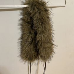 SHEIN/Romwe Faux Fur Tie Up Waist Belt