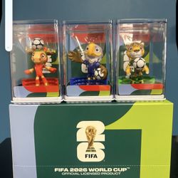 World Cup 2026 Official Mascot Figurine Set - 3 Pack Collectible Figures (Maple the Moose, Zayu the Jaguar, Clutch the Bald Eagle) | Licensed Football