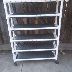 Heavy Duty Industrial PVC Rolling Rack