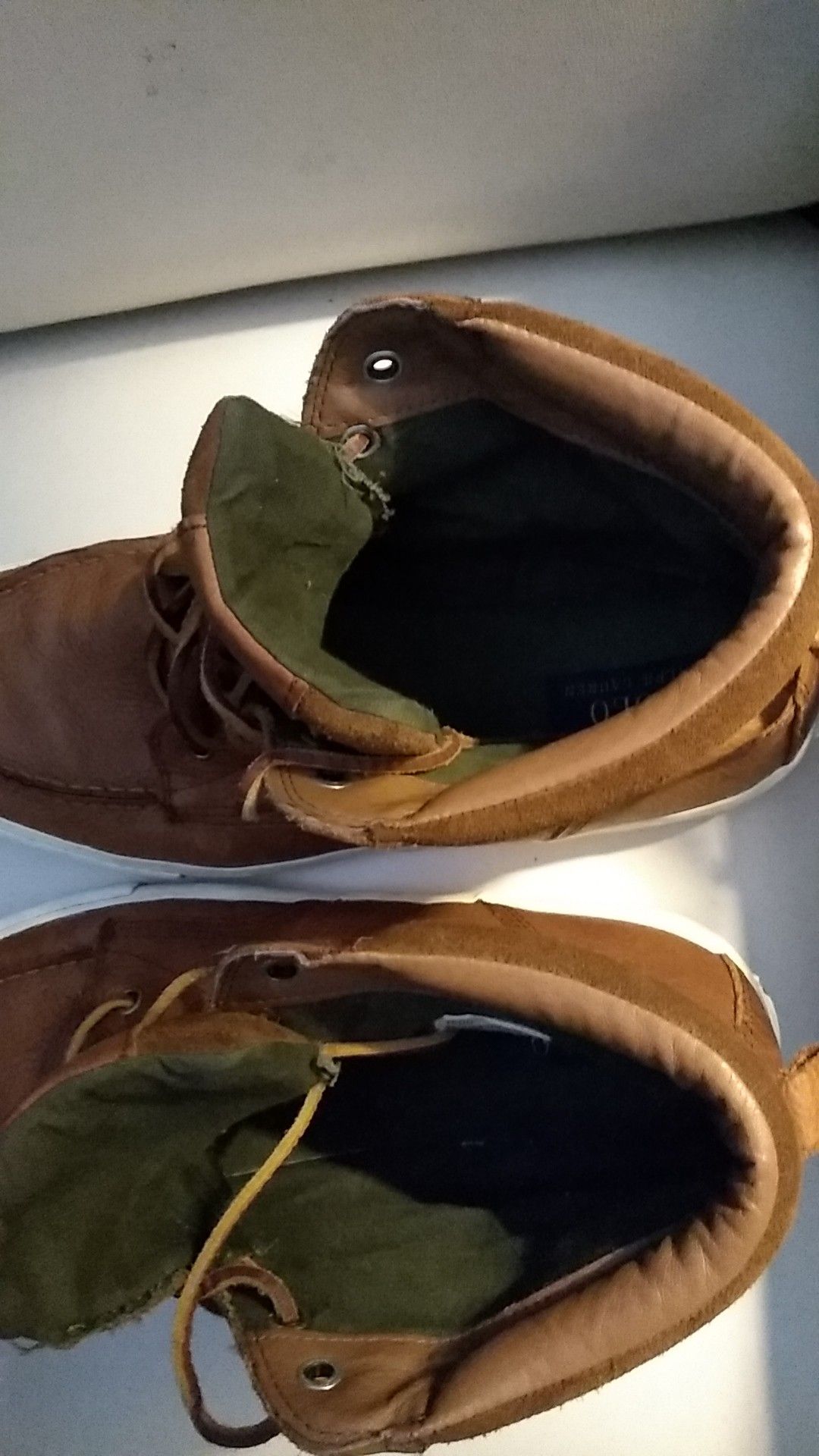 Polo leather high top men's shoes. Size 11