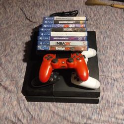 PlayStation 4  or PS4 with 8 Games & 3 Controllers