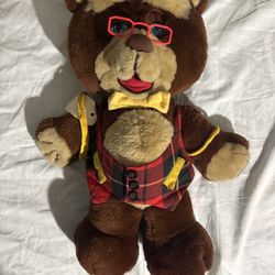 Vintage Talking Bear Plush Toy