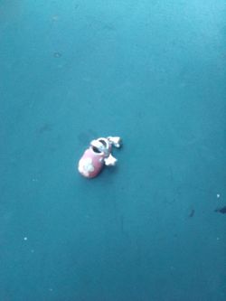 PINK ENAMEL BABY SHOE CHARM/ PENDANT