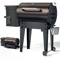 BRAND NEW - 456 sq. in KingChii Wood Pellet Smoker & Grill BBQ with Auto Temperature Control and Folding Legs 