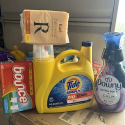 Paquete de Jabón Tide Grande Suabitel Toallitas Para Secadora Y Toallas Sanitarias