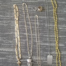 Lots Of Jewelry Gold Plated,silver And Stainless Steel 