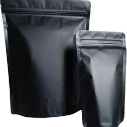 55 Pack Smell Proof Bags Mylar Bags Ziplock Stand Up 50 Pack 19.5 fl.oz (5.5X8 Inch) Plus 5 Pack 3.8 Quarts (9X13 Inch) Resealable Matte Black Airtigh