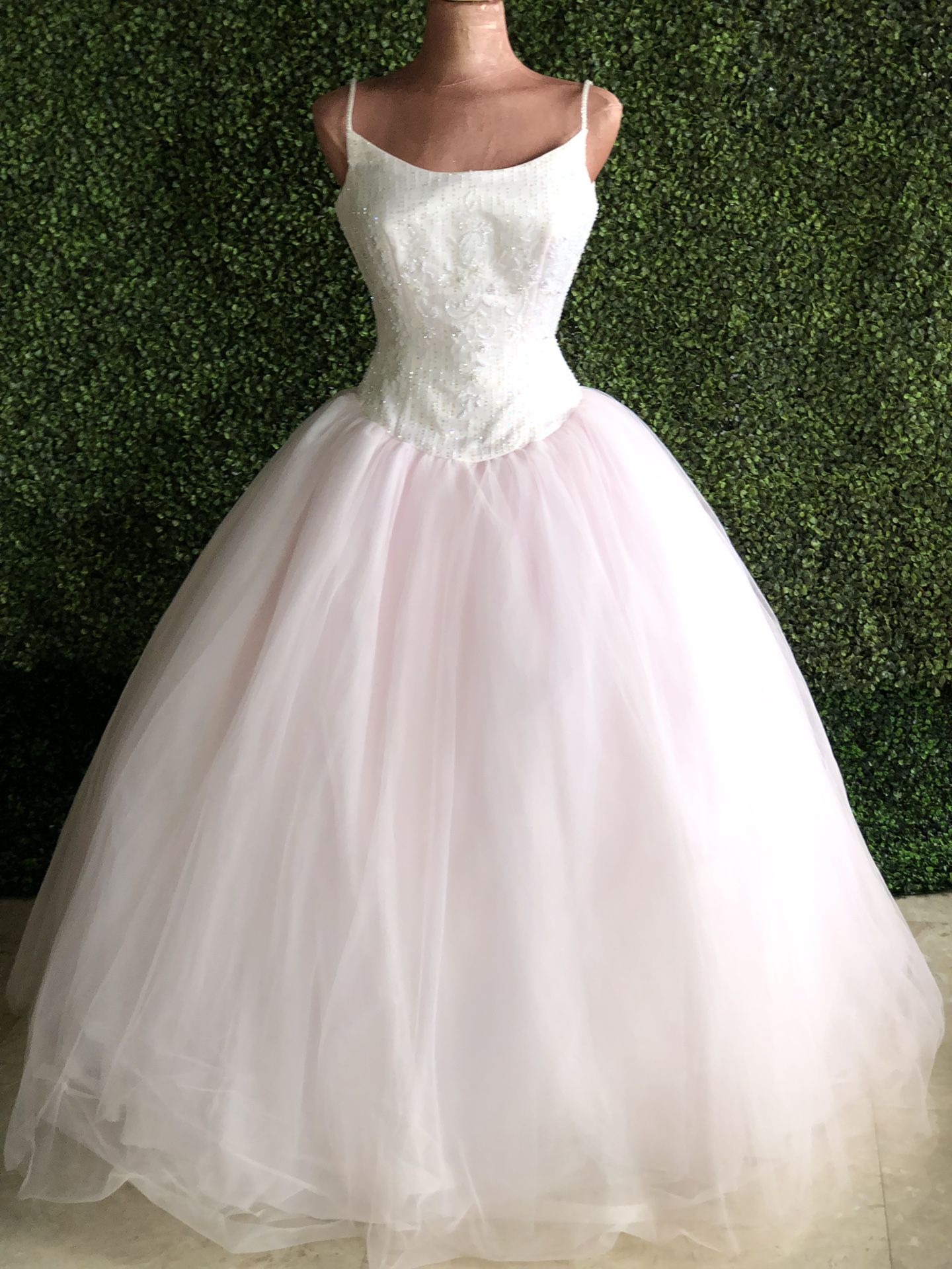 Pink tulle quinces dress