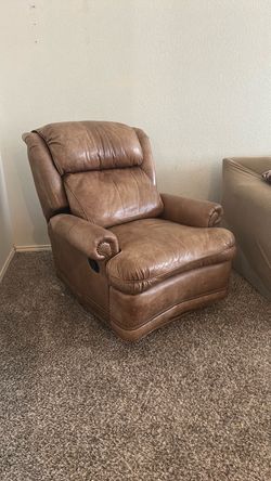 Brown Leather Recliner Chair