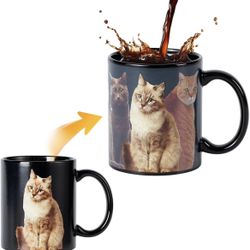 Heat-Change One Cat Leads to Another Coffee Mug 11 oz - Cats Appear with Hot Liquid