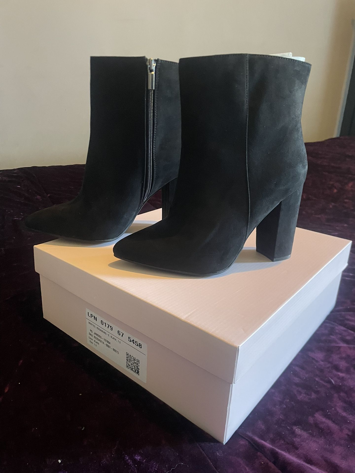 New Boots, Rosamund - E, Black, 7.5