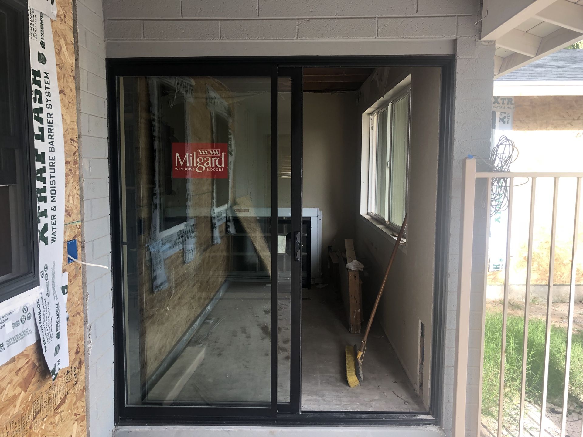 Milgard 72x80 Black/bronze aluminum slider/patio door brand new