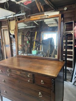 Antique Dresser With Mirror