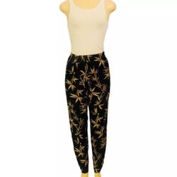 Jessica Howard Sz 6 Women Pants Black And Gold 