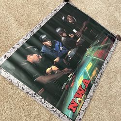 N.W.A. 90’s HIP-HOP West Coast RAP Poster 23x33” Dr. Dre, Eazy-E, Mc Ren, Yella