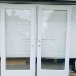 Exterior Wood French Door Set 72x79.25  No Frame 