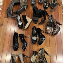 10 Pairs Women’s High Heels Shoes In Excellent Condition Size 8 