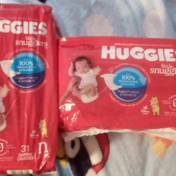 2 Sealed Packs Of Huggies NB Diapers 