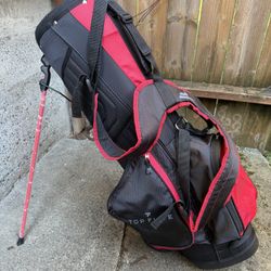 Like New Top Flite XL Golf Stand Bag – Lightweight | Red/Black | Backpack