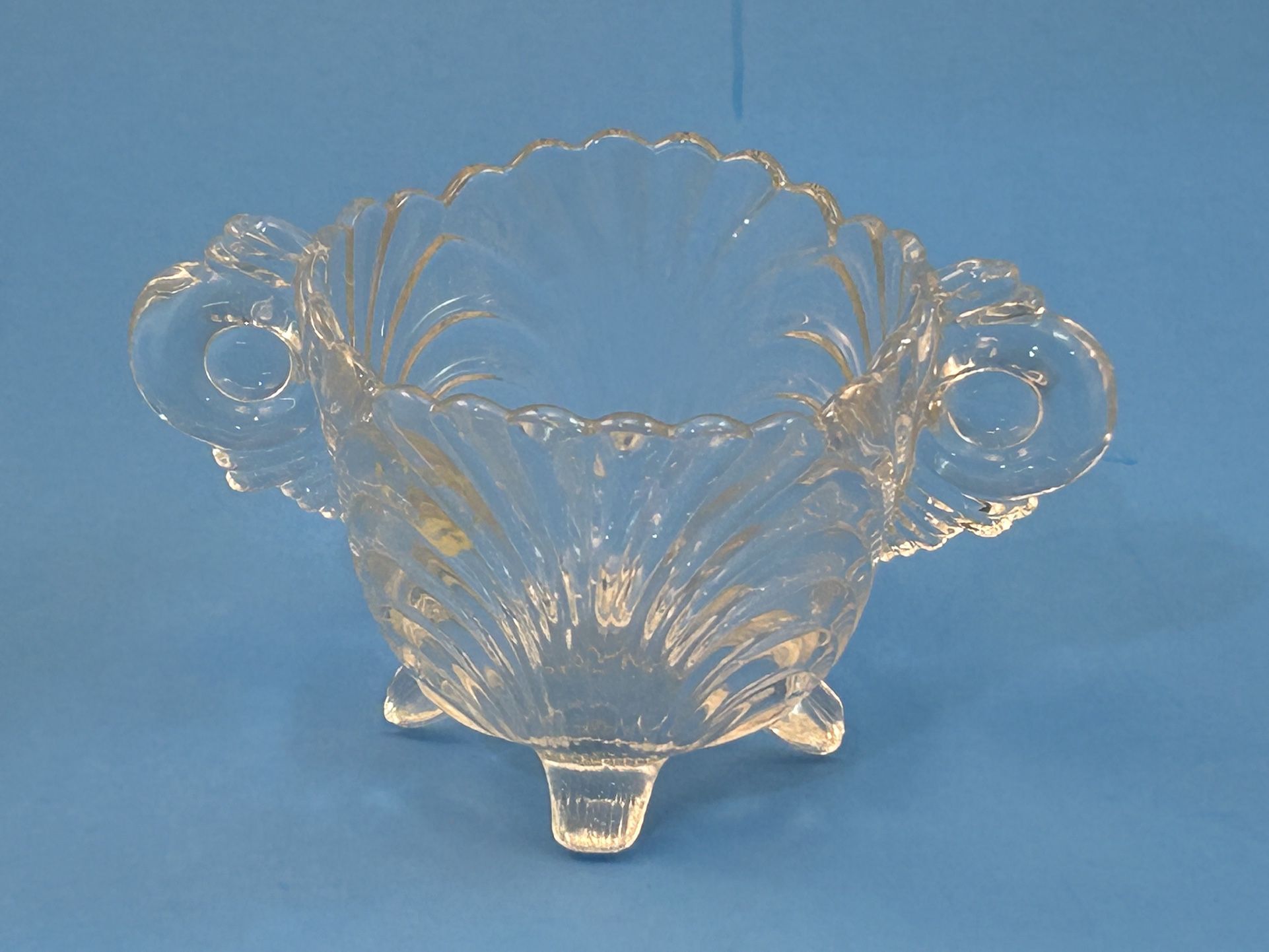 Vintage Cambridge Caprice Clear Glass Sugar Bowl