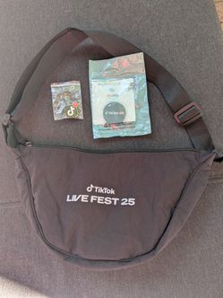 TikTok LIVE Fest 25 Crossbody Sling Bag + Pin & PopSocket