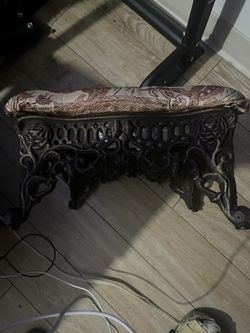 Antique Made in India Cast Iron Foot Rest 