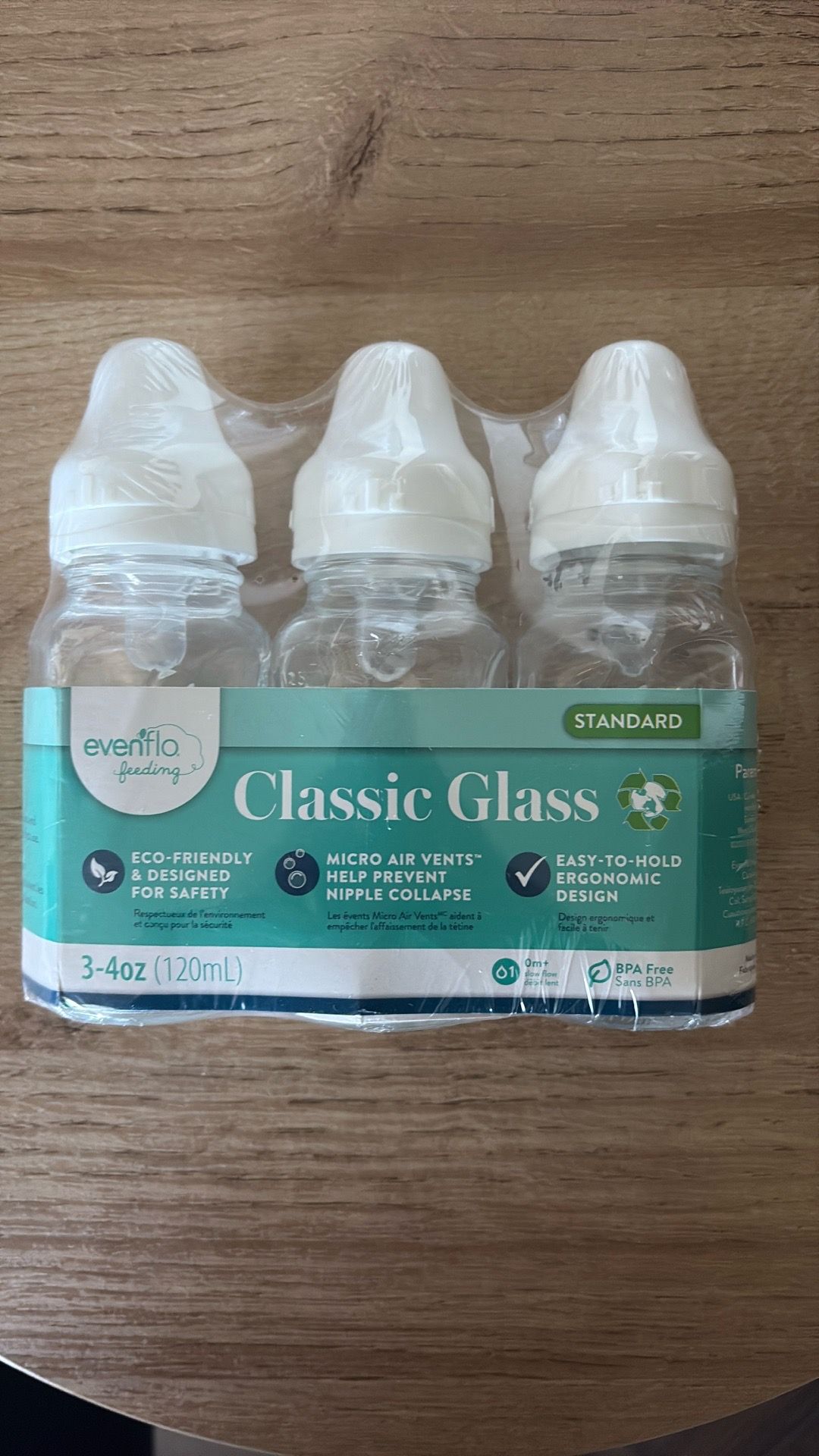 Evenflo baby glass bottles