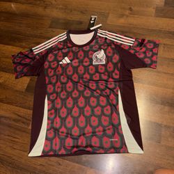 Adidas Mexico 24 Jersey, Red Multicolor, XL pictured, S through XL Available, Snake Print, Brand New,