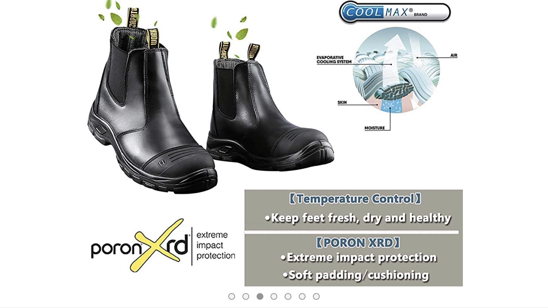 Steel toe safety boots