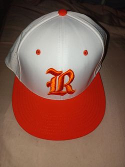 Vintage retro the game orange rice university fitted hat nwt