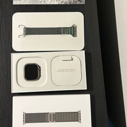 Apple Watch Ultra 49mm Titanium Case Green Alpine Loop Large GPS + Cellular