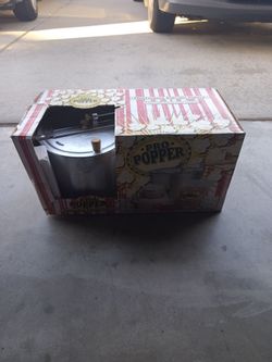 For sale Professional Popcorn Popper New Condition, please see pictures for more details.