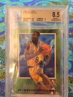 1996 E-X200 Kobe Bryant 2 card lot both BGS 8.5 both have identical subgrades.