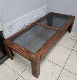 Double glass coffee table