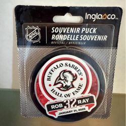 Ray Roy Buffalo Sabres Hall Of Fame Hockey Puck 