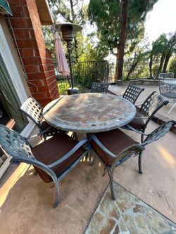 Iron patio table and chairs
